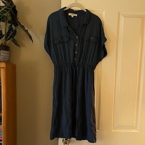 Lucky Brand Dark Blue Midi Dress